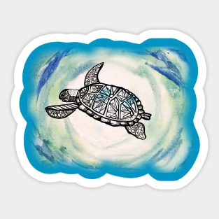 Watercolor sea turtle Sticker